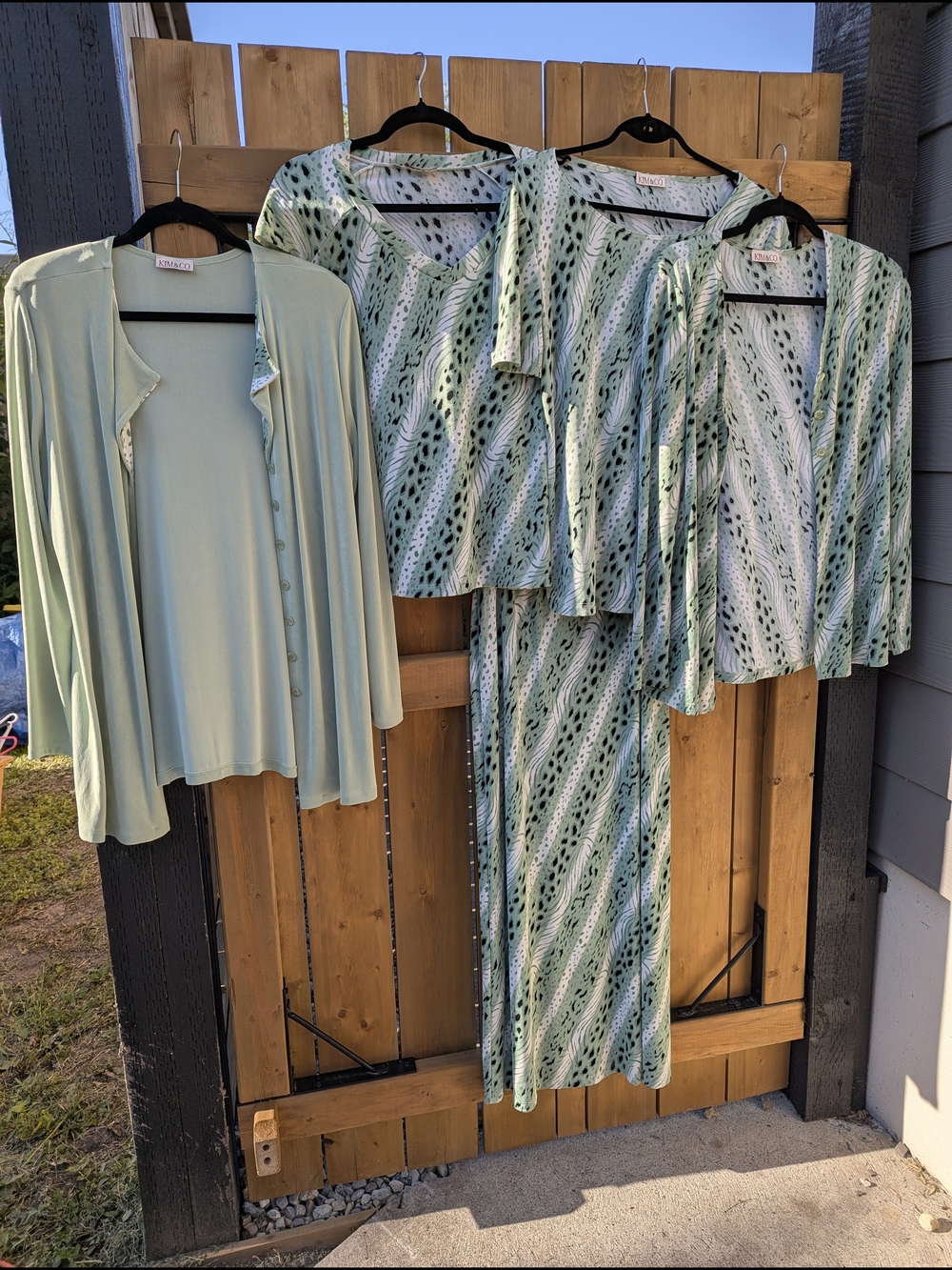 Travel Capsule Set 5pc Vintage Y2K Sage Green Zebra Print Whimsigoth Coastal